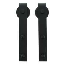 Afbeeldingen van INTERSTEEL Set van 2 hangrollen recht 290 mm mat zwart 4501
